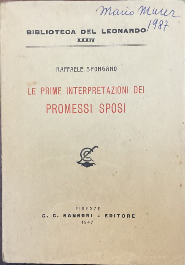 Le prime interpretazioni dei Promessi Sposi