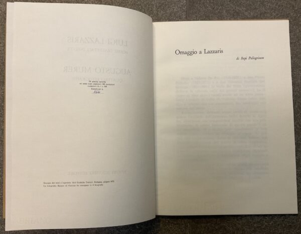 Luigi Lazzaris, poesie dialettali inedite. Augusto Murer, litografie (SOLO DUE DI QUATTRO) - immagine 4