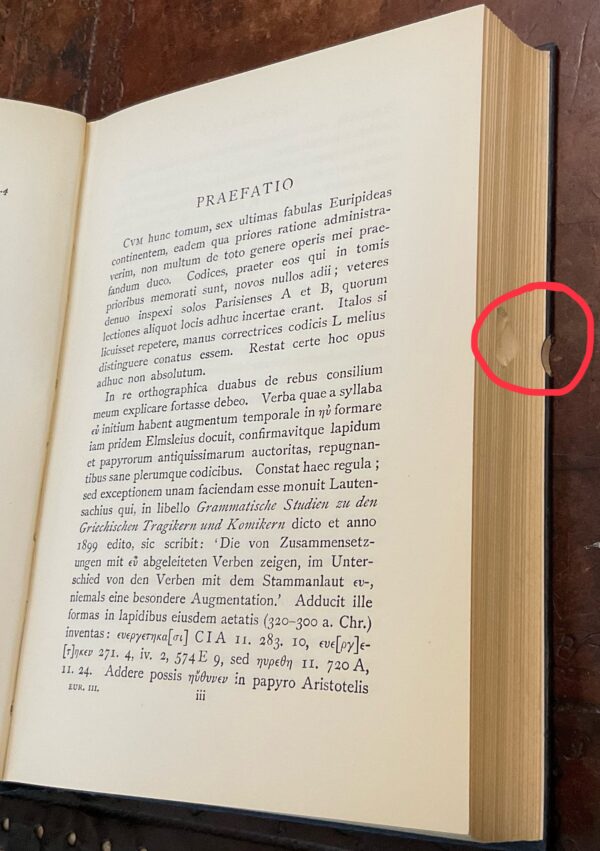 Euripidis Fabulae. Tomus III: Insunt Helena, Phoenissae, Orestes, Bacchae, Iphigenia Aulidensis, Rhesus. Recognovit brevique adnotatione critica instruxit Gilbertus Murray (Copia) - immagine 2