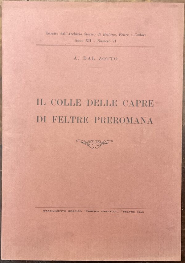 Il Colle delle Capre di Feltre preromana